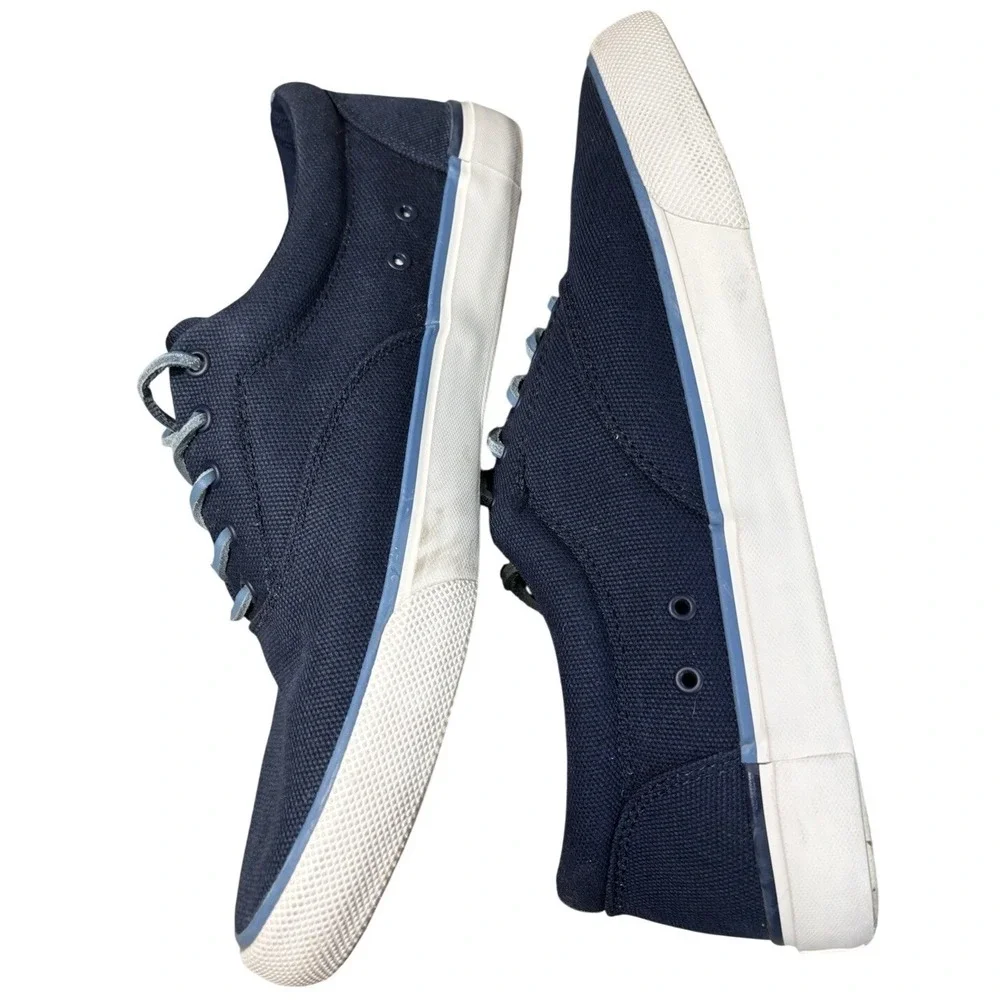 Sperry Top Sider Navy Canvas Boat Sneakers Shoes Mens Size‎ 11.5